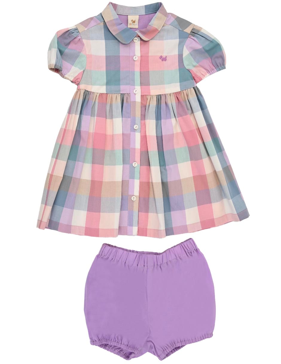 Vestido aiden manga regular para niña Vestido aiden manga regular para niña